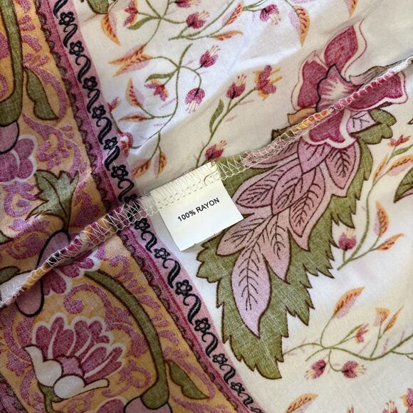 Wildflower Womens Boho Tie Front Kimono One Size Indie Hippie Floral Bird Print - Picture 3 of 9